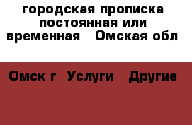 городская прописка постоянная или временная - Омская обл., Омск г. Услуги » Другие   